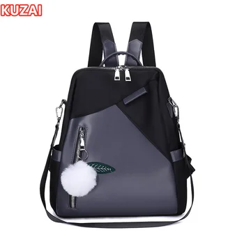 Женский модный маленький черный рюкзак KUZAI, женский повседневный легкий рюкзак для путешествий, мини-рюкзак для девочек, водонепроницаемый школьный рюкзак