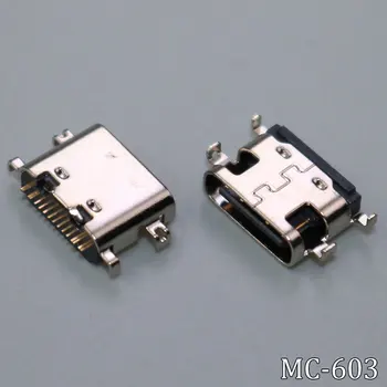 2шт Разъем USB 3.1 Type C 16-Контактный Разъем SMT Tab jack Версии Розетки Для Ulefone Power 5 MTK6763 Octa Core 6.0