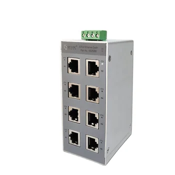 Промышленный коммутатор EtherNet с 8 портами для монтажа на DIN-рейку 10/100 Мбит / с без управления