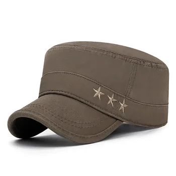 Новые выстиранные хлопчатобумажные кепки с плоским верхом, Весенне-летняя кадетская шляпа, армейские шляпы, бейсболки, Винтажные мужские Повседневные военные кепки Gorras Hombre