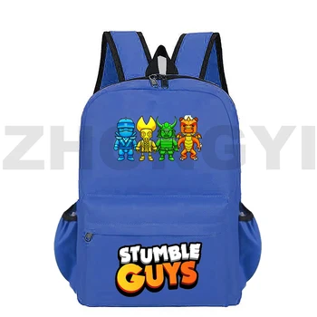 Трендовая игра Stumble Guys, Мужская сумка для книг, рюкзак для путешествий, женский мультяшный рюкзак Kawaii, повседневные школьные сумки в корейском стиле для девочек