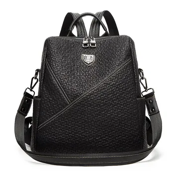 Противоугонный кожаный рюкзак, женская винтажная сумка через плечо, женский дорожный рюкзак большой емкости, школьные сумки для девочек, mochila feminina